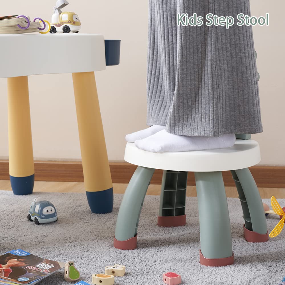Sunkaioo Toddler Dino Chair anti-slip legs green, adds stability during preschool activities.