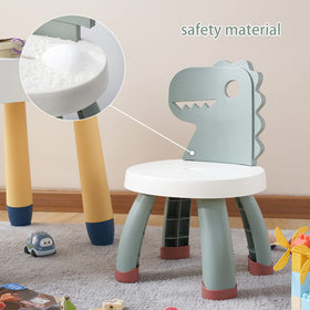 Sunkaioo Toddler Dino Chair durable plastic green, built to withstand everyday play and busy households.