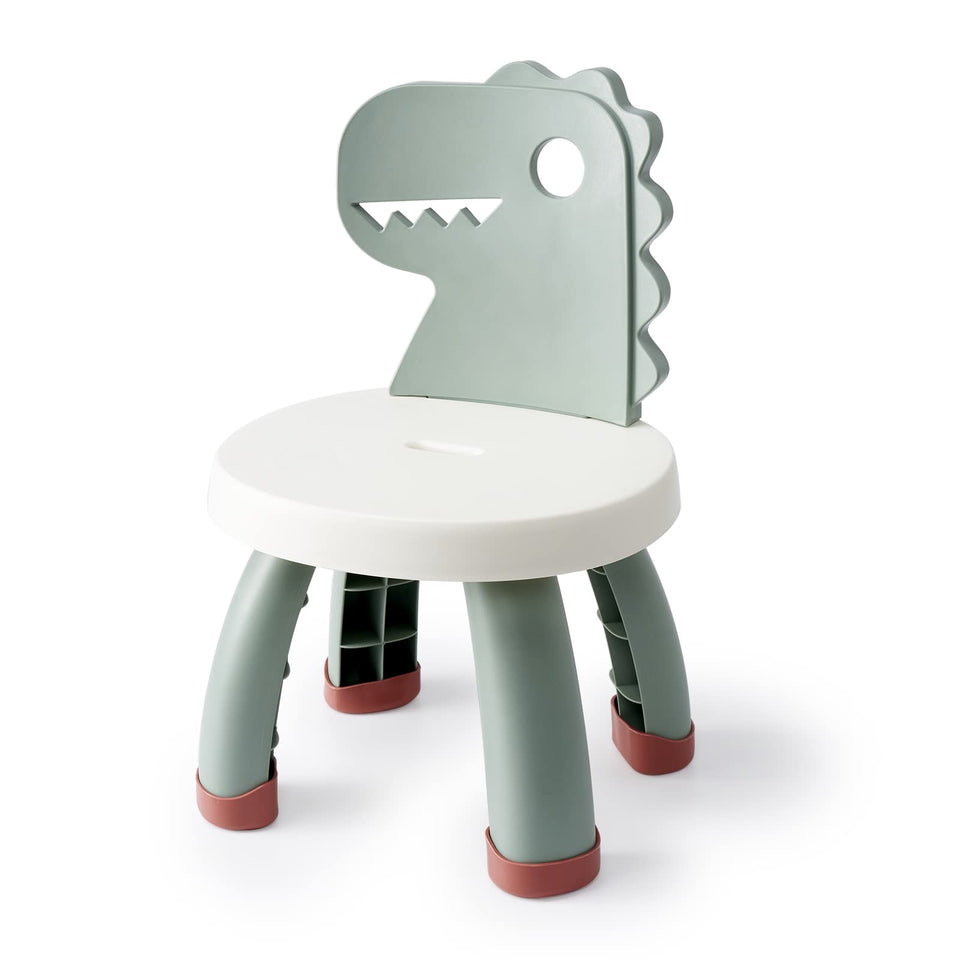 Sunkaioo Toddler Dino Chair front view in green, sturdy seating for playtime.
