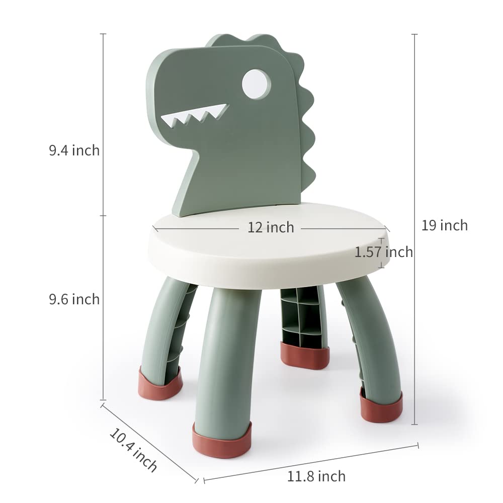 Sunkaioo Toddler Dino Chair indoor-outdoor green, versatile seating for classrooms, homes, or picnics.