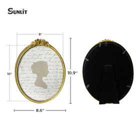 Sunlit Vintage Frame brushed gold adds luxe charm to your photo gallery.