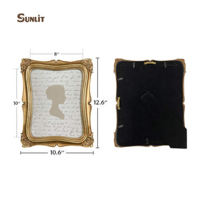 Sunlit Vintage Picture Frame 8x10 showing easel kickstand for versatile display.