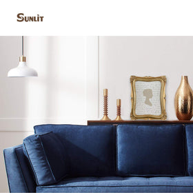 Sunlit ornate polyresin frame adds luxury to living spaces.