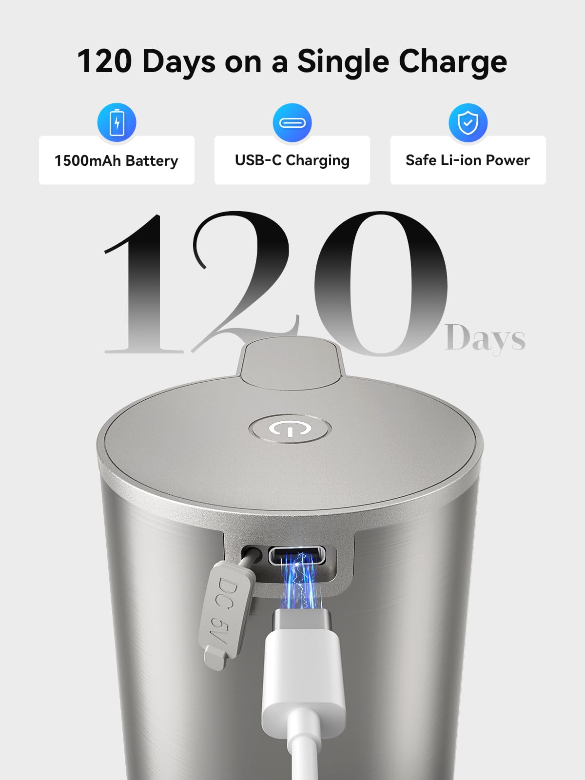 SUNLY 300 ml capacity reduces refills during daily use