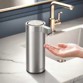 SUNLY touchless dispenser front view in stainless steel for a clean kitchen