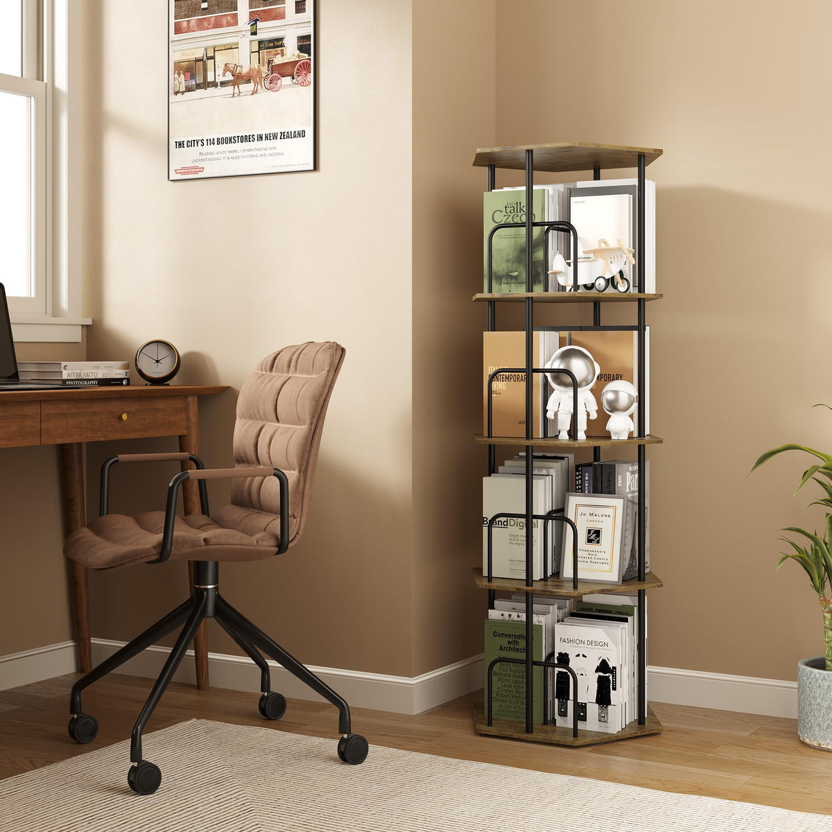 SUNMORY 11.8-inch tier spacing fits oversized books and decor