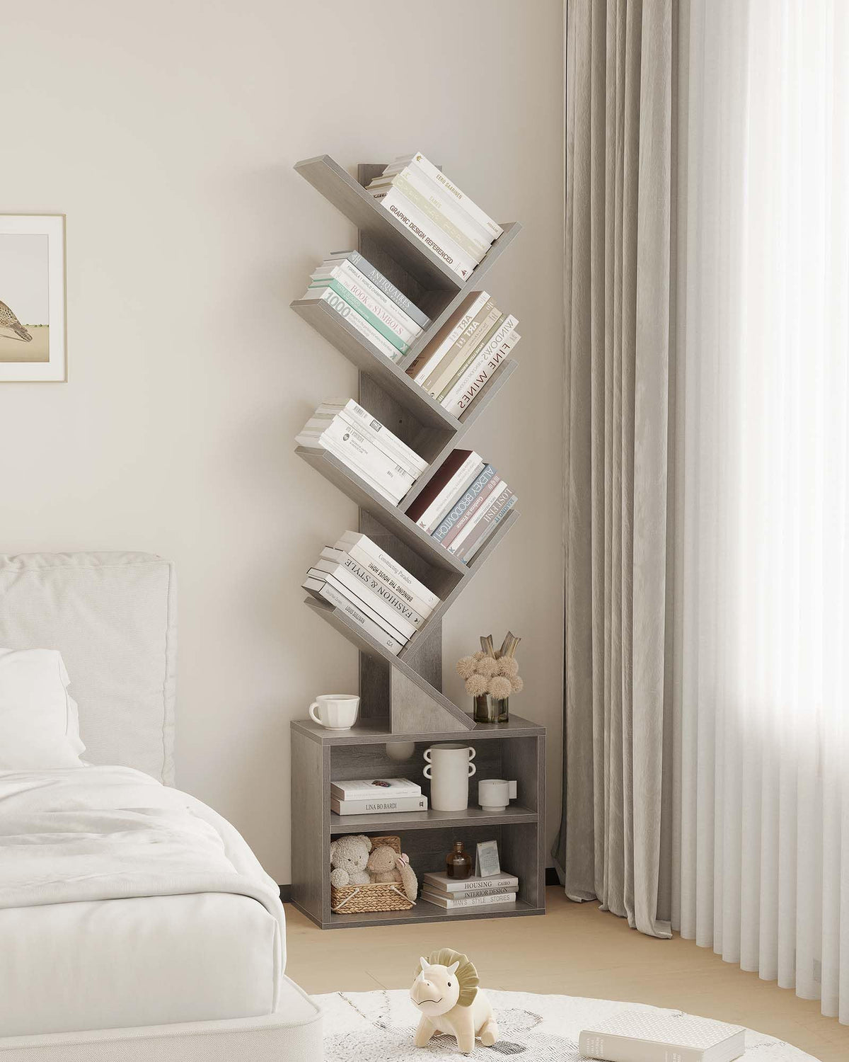 SUNMORY customizable storage for books decor and media