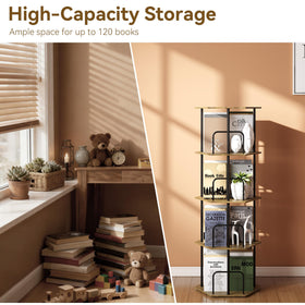 SUNMORY rotating bookcase acts as a stylish display center