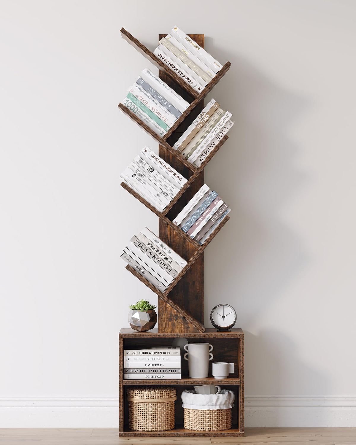 SUNMORY tree bookshelf assembly video demonstrating easy setup