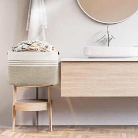 SunNewt rectangular laundry hamper supports sustainable home organization.