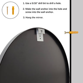 Sunniry hallway round mirror design adds minimalist elegance to corridors.