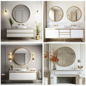 Sunniry round mirror for hallway decor enhances space and lighting