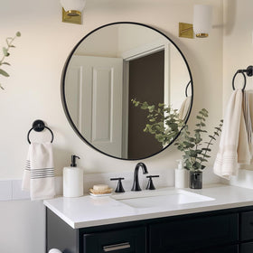 Sunniry wall-mounted round mirror suitable for living rooms and hallways.