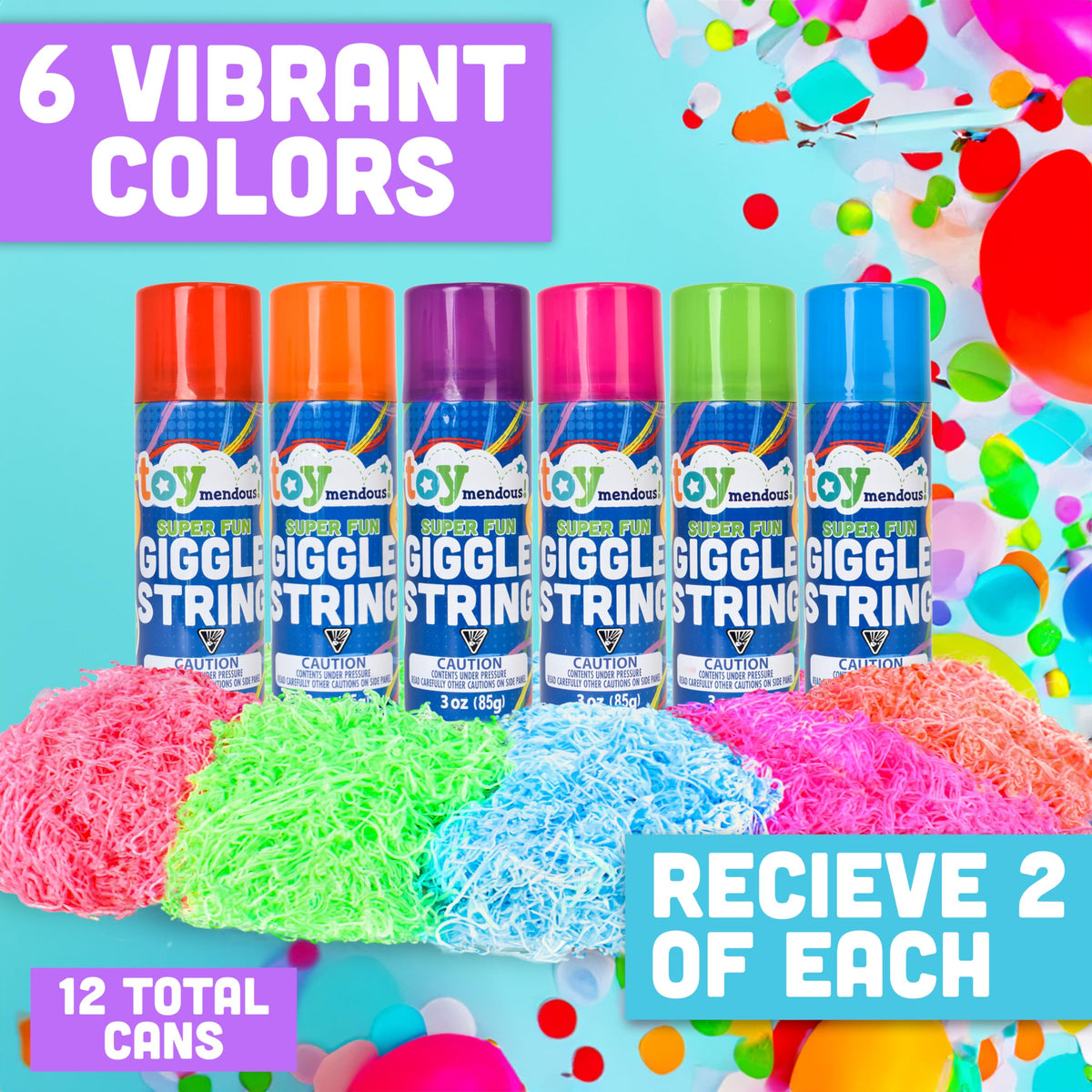 Sunny Days Giggle String orange can sparks warm, festive color bursts.