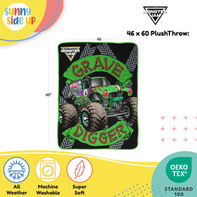 Sunny Side Up 46x60 throw blanket provides extra warmth for kids.