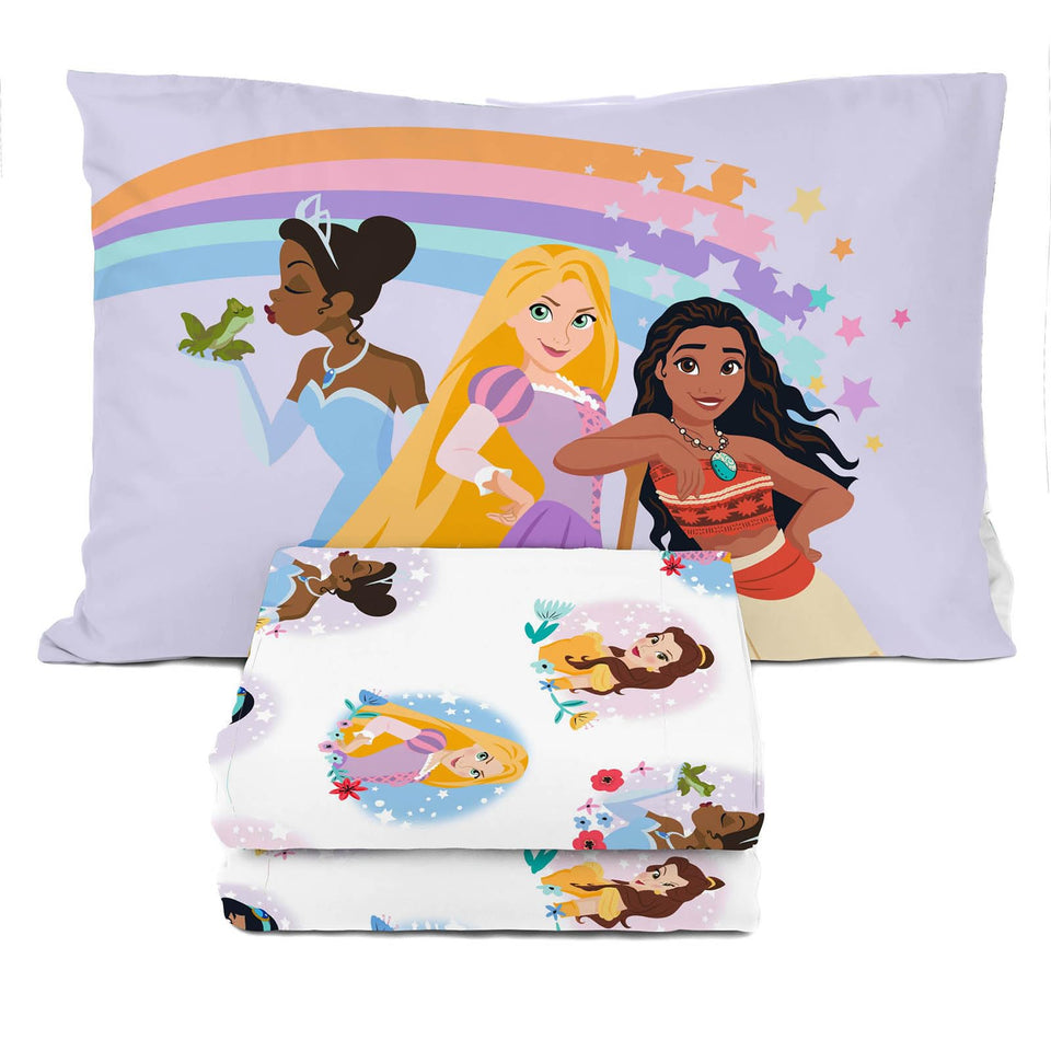 Sunny Side Up Disney Princess twin sheet fitted sheet with vibrant colors for cozy nights