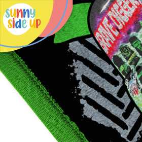 Sunny Side Up Grave Digger decor enhances a playful kid's room.