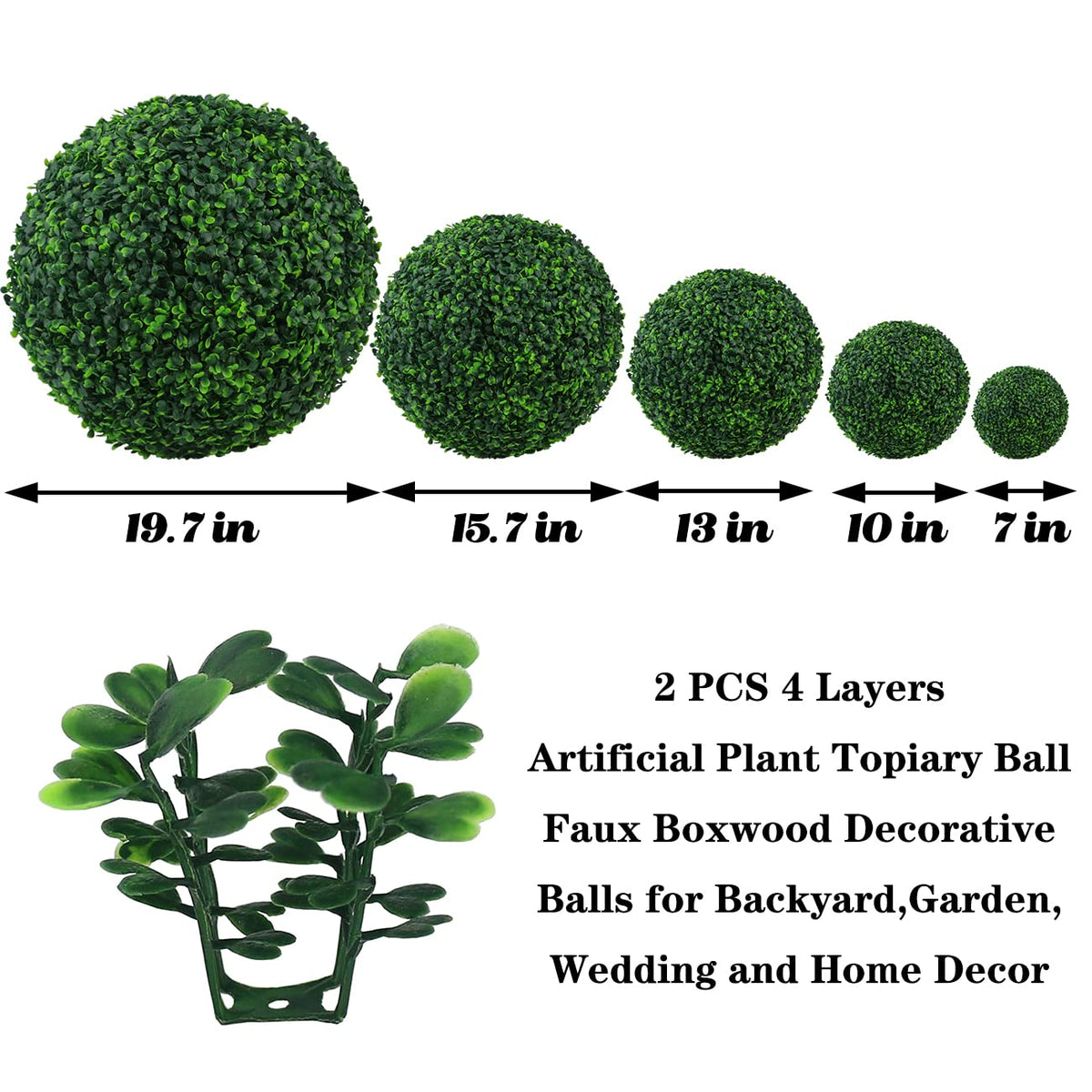 Sunnyglade topiary ball ready to install with buckles.