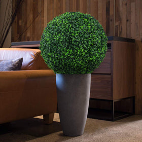 Sunnyglade boxwood ball wedding decor centerpiece concept.