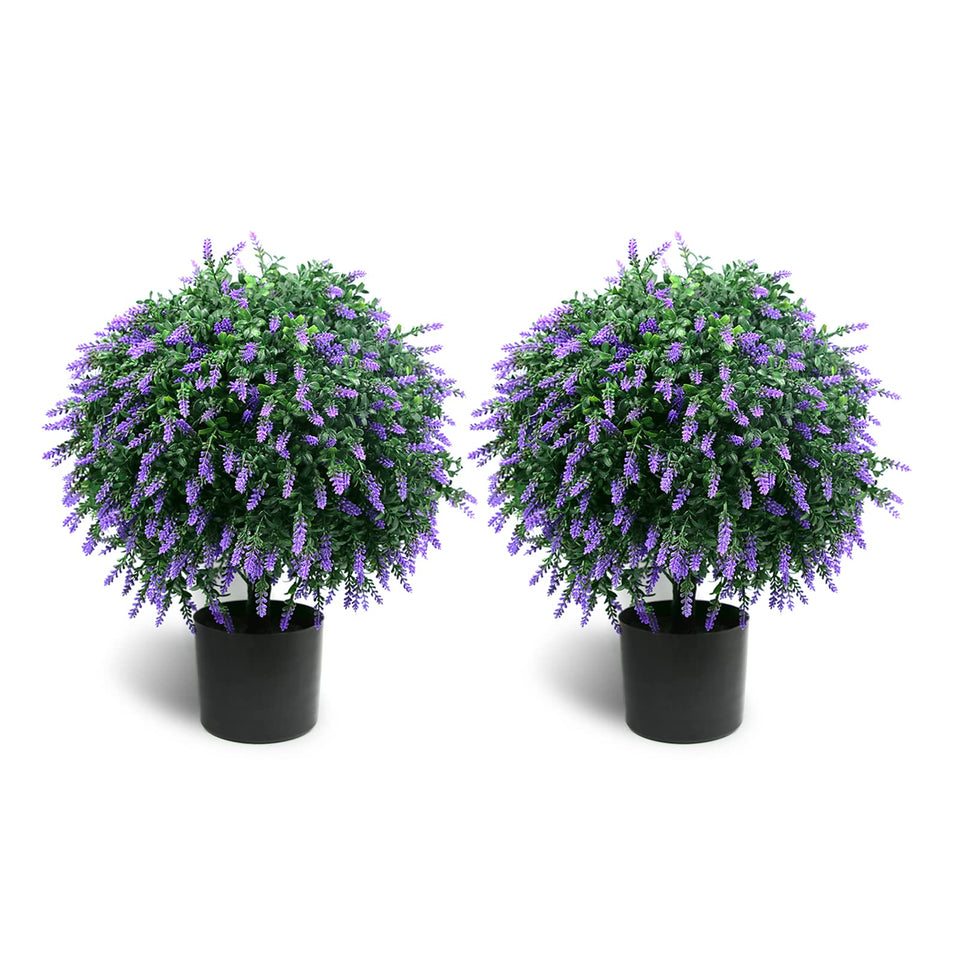 Sunnyglade lavender topiary ball 21.6 inches in a pot for indoor outdoor decor