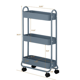 SunnyPoint 3-tier cart in laundry area, organizes detergents and towels without clutter.