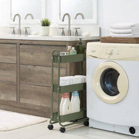 SunnyPoint slim cart fits between toilet and sink for extra storage
