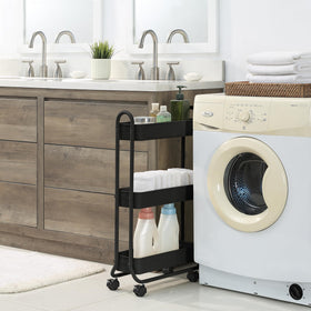 SunnyPoint cart in kitchen for organizing cleaners and towels.