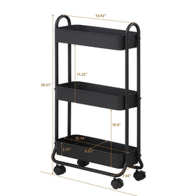 SunnyPoint black finish enhances modern small-space organization.