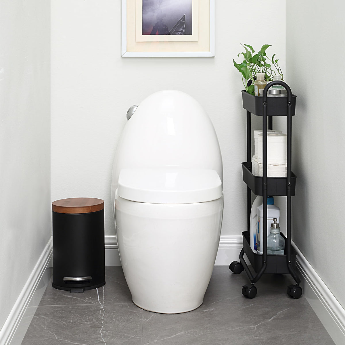 SunnyPoint steel construction highlights sturdy storage for wet areas.