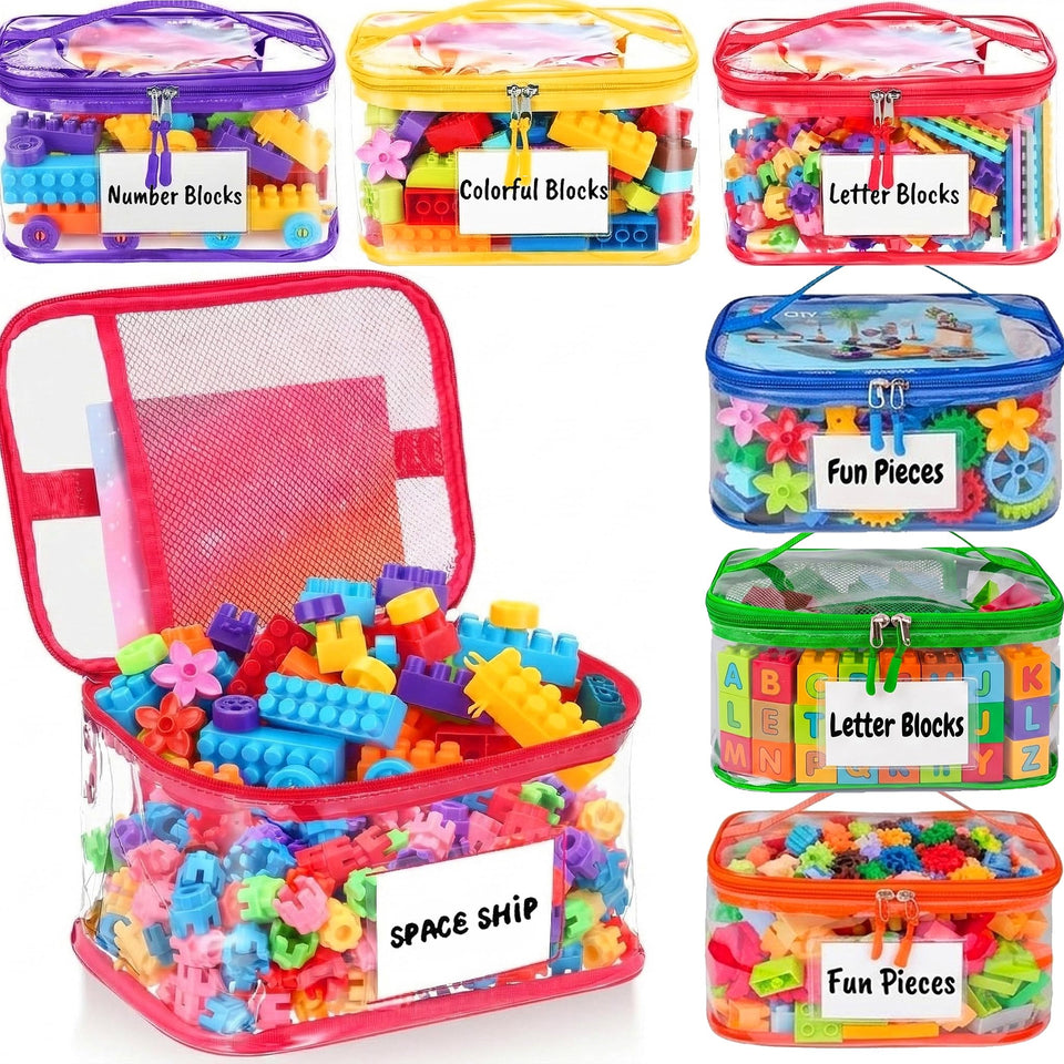 SUNPROUND 6-pack clear toy storage bags offer quick organization and easy access