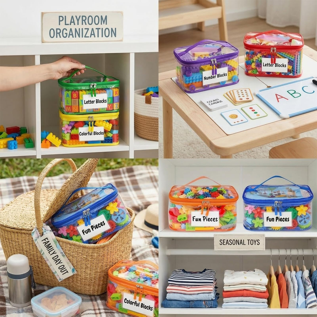 SUNPROUND color-coding with labels encourages organized routines and sharing