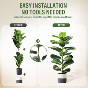 Suntee adjustable wired leaves allow shaping to fit corners.