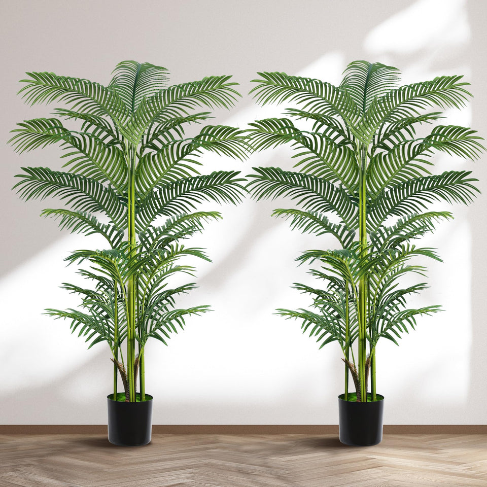 Suntee artificial palm 6ft pair in pot adds balanced greenery to any space.