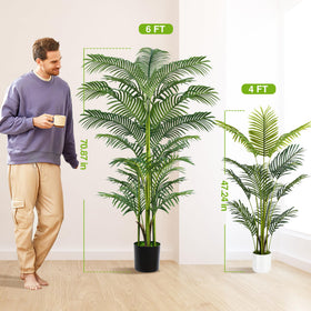 Suntee indoor outdoor palm decor fits living rooms and patios.