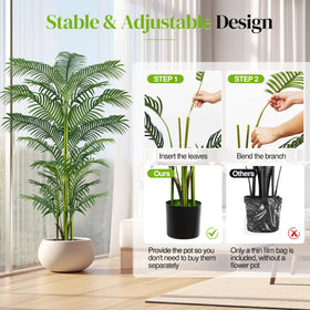 Suntee palm trunk with wiring enables easy bending and shaping.