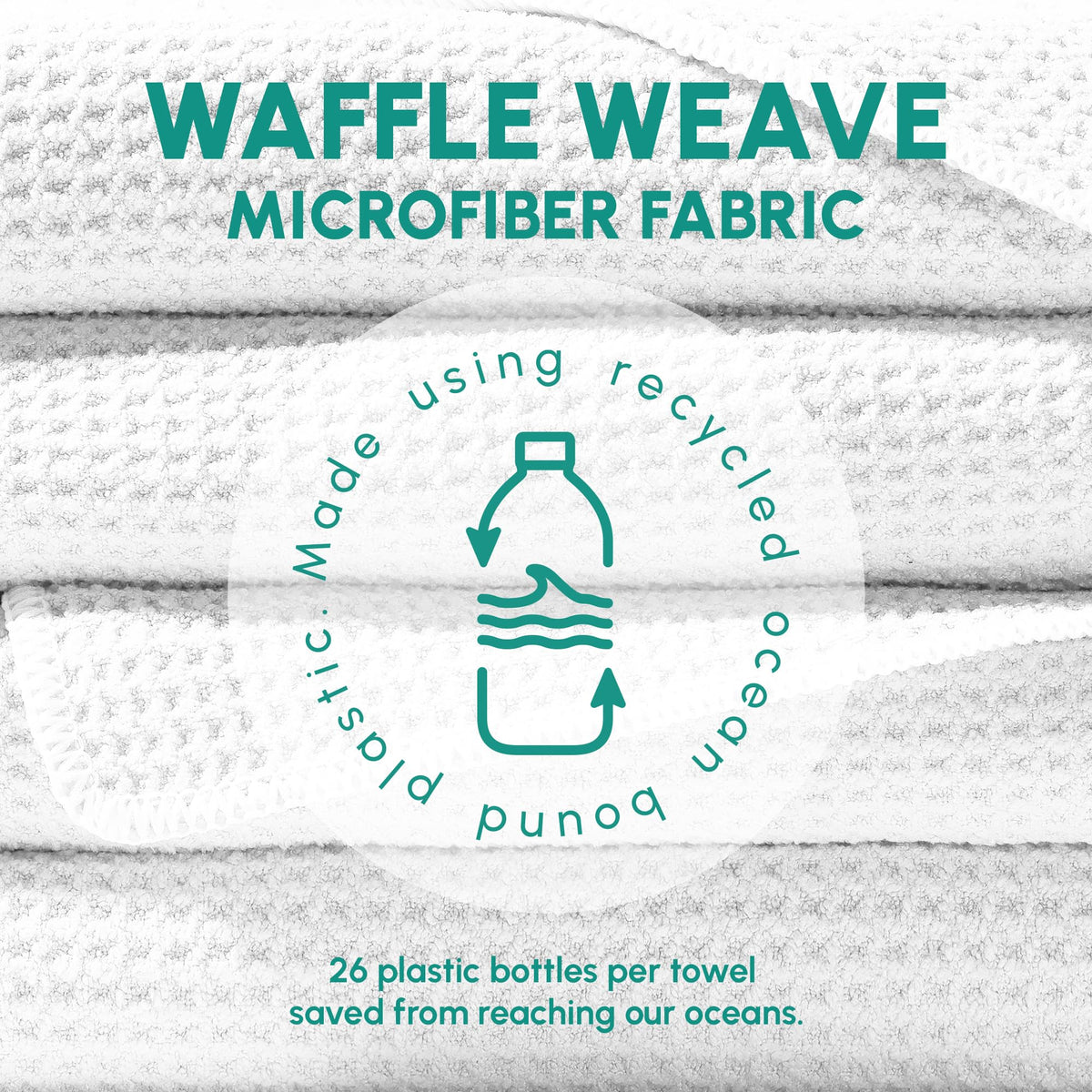 SUN'Y waffle microfiber towel quick-dry for swift drying after waves.