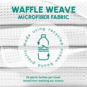 SUN'Y waffle microfiber towel quick-dry for swift drying after waves.