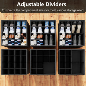 SUOCO adjustable dividers in use for shoes and boots.