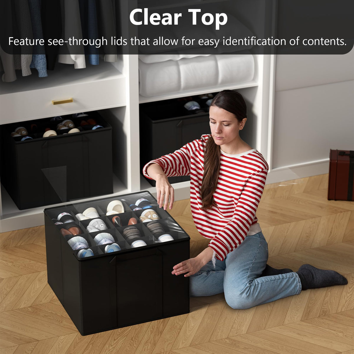 SUOCO clear-top lid for quick content identification and protection.