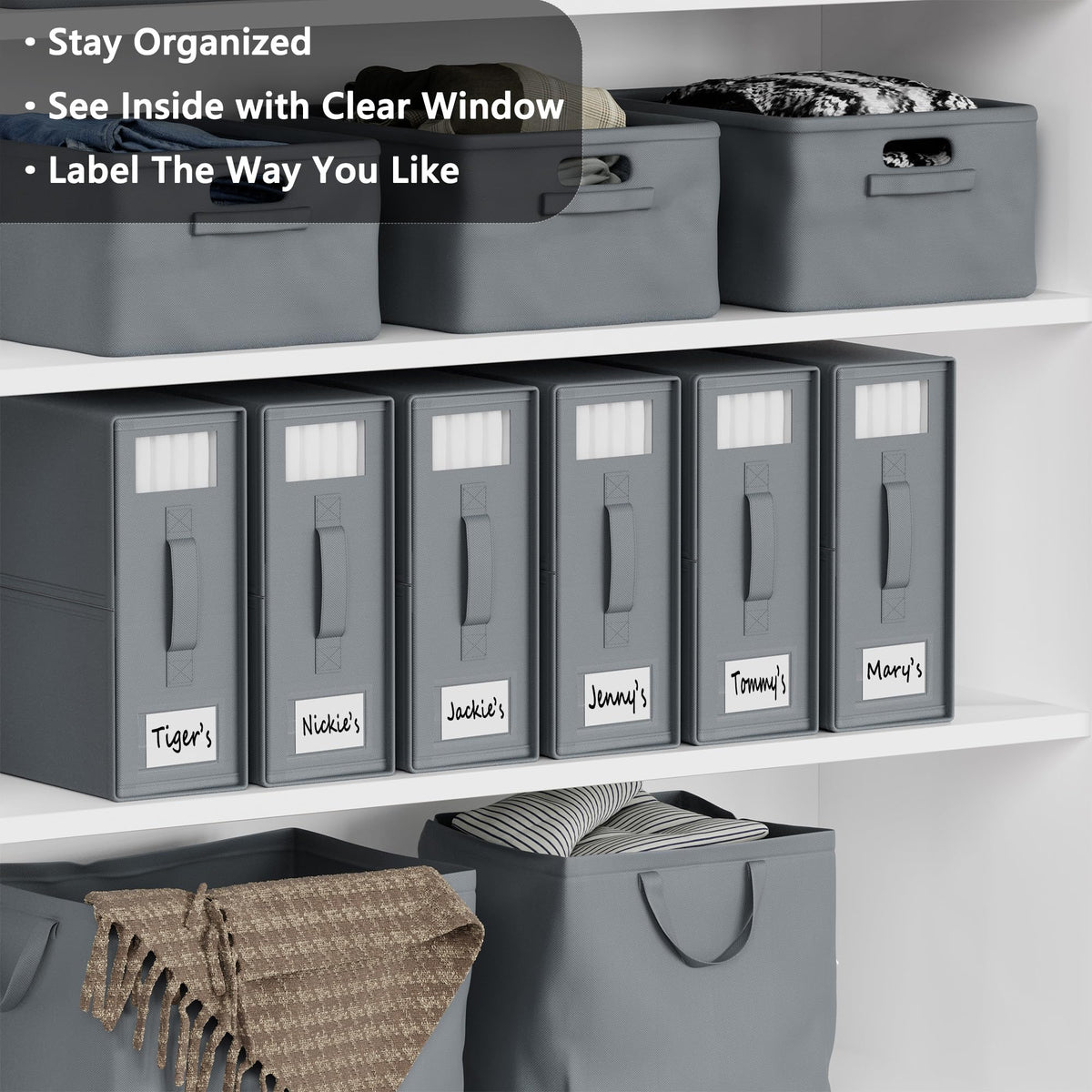 SUOCO SheetCube foldable linen storage box saves closet space while remaining sturdy.