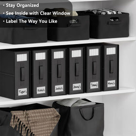SUOCO SheetCube in a closet showing organized bedding storage.