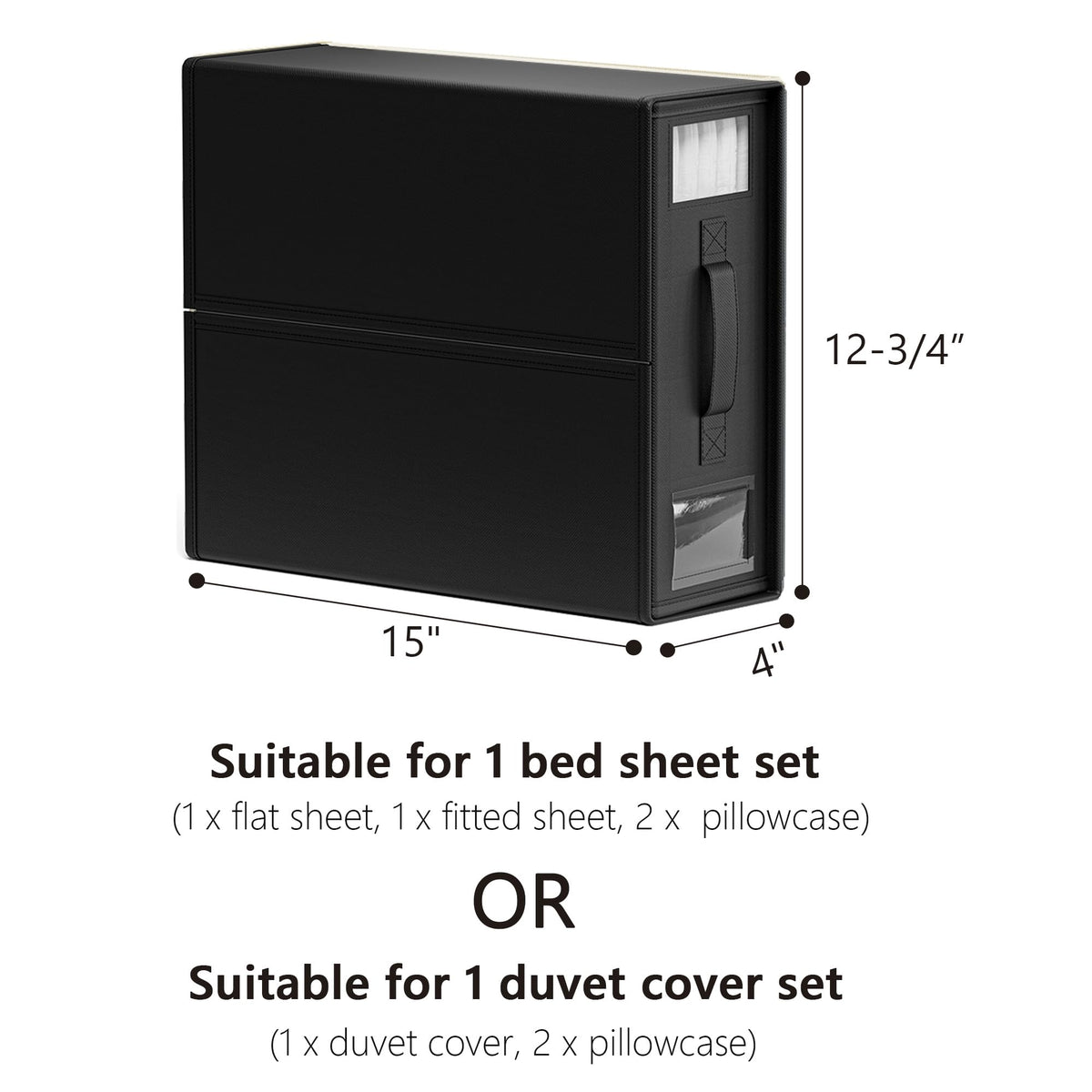 SUOCO SheetCube easily pulled from shelf with sturdy handles.