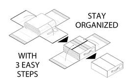 SUOCO SheetCube demonstrates space-saving closet organization.