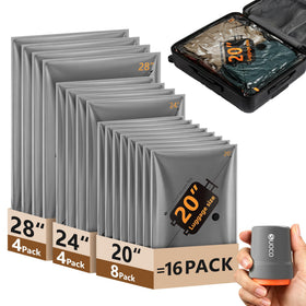 SUOCO travel vacuum bags in suitcase save space on trips