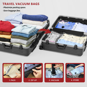 SUOCO packing cubes demonstrate space-saving in a suitcase