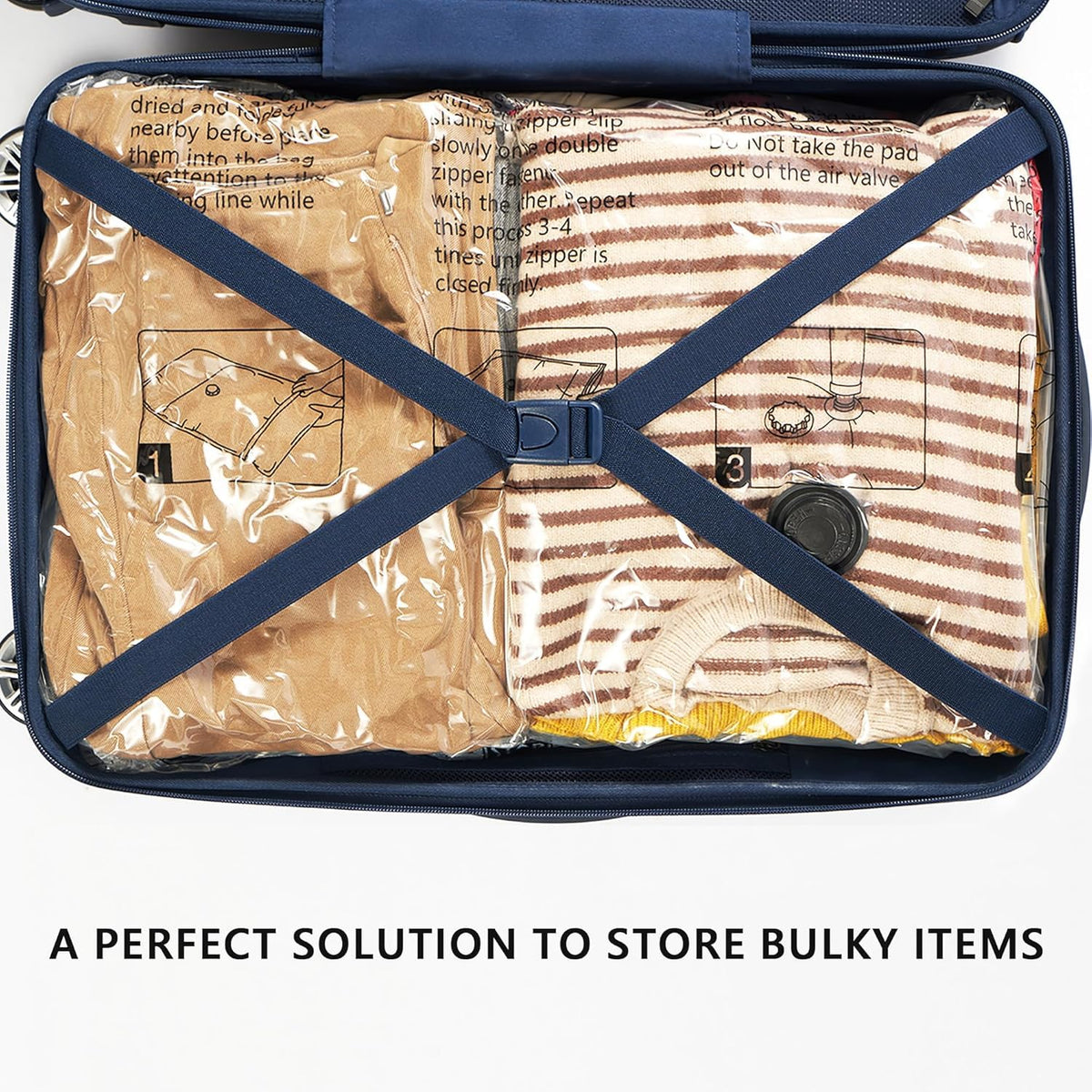 SUOCO vacuum bags protect textiles from dust and moisture.