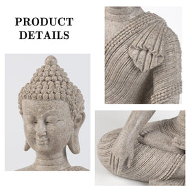 Suoedd Buddha Statue enhancing a living room shelf display