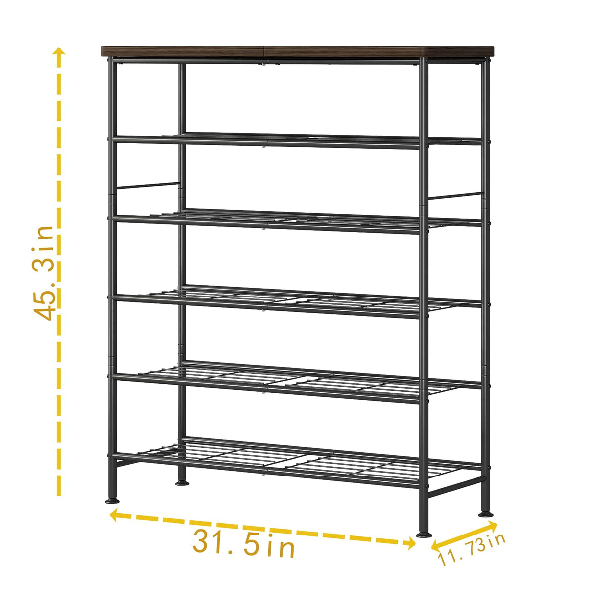 SUOERNUO durable base and black finish shoe rack in room