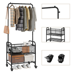 SUOERNUO wheels with brakes keep the cart secure when needed