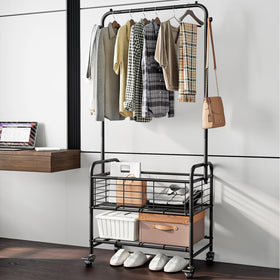 SUOERNUO hanging rack with raised edges prevents clothes from slipping